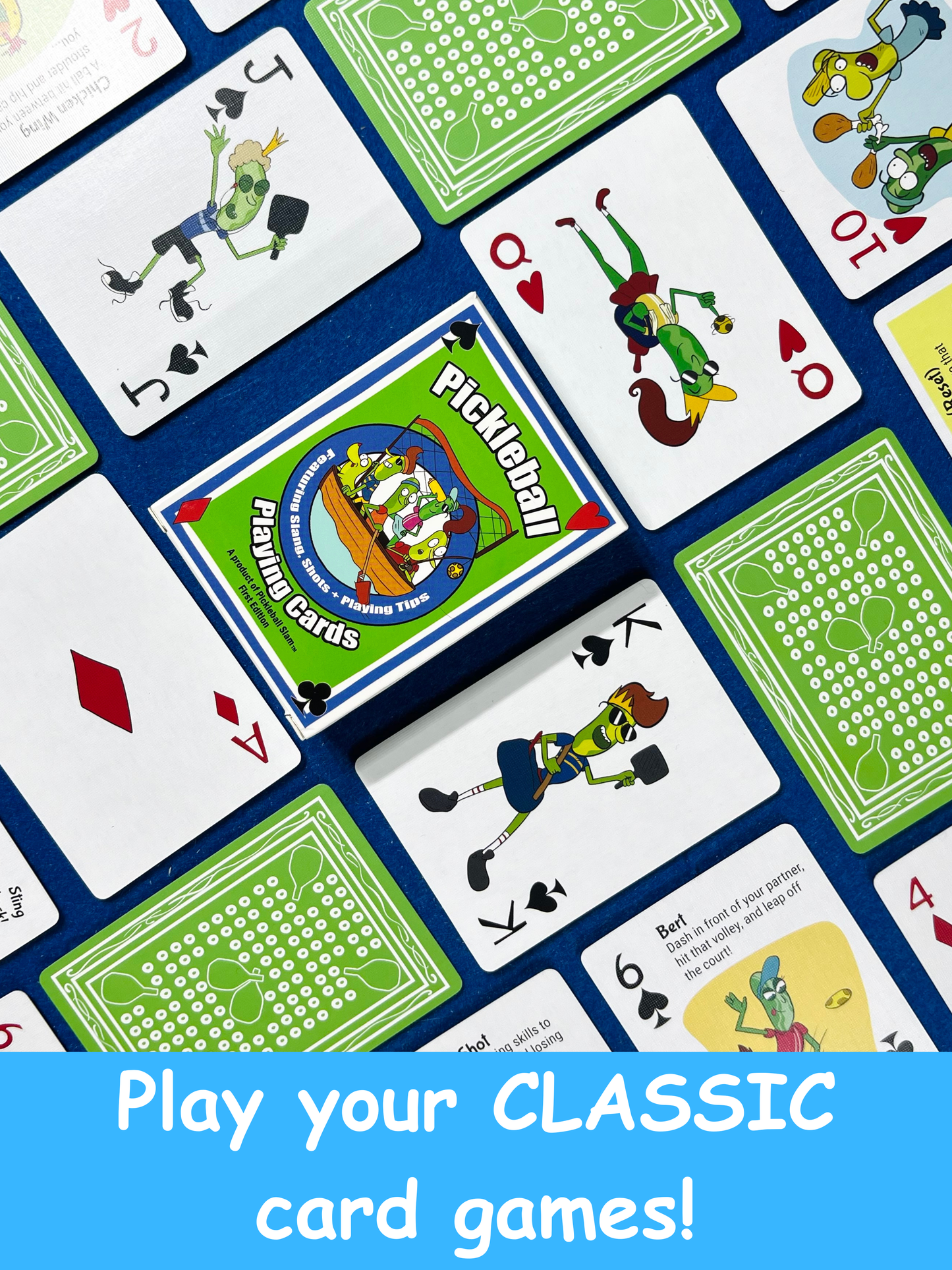 Pickleball Playing Cards — Featuring Slang, Shots & Playing Tips