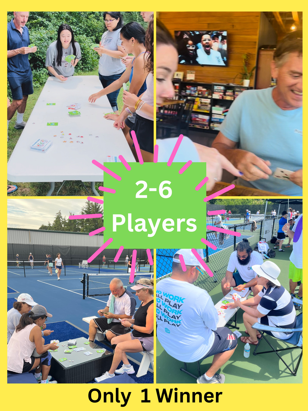 Pickleball Slam Card Game | Strategy & Trick-Taking | 2-6 Players or 4 Player Doubles | Pickleball Gift for Families, Game Nights| No Experience Required